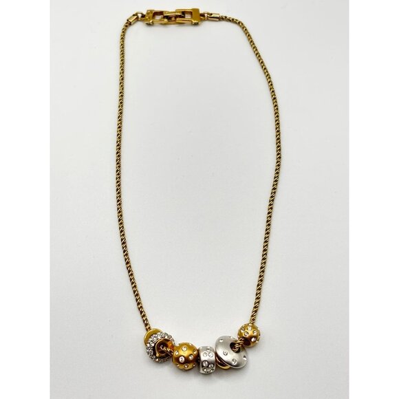 Vintage Swarovski Kauri Crystal Slider Charm Necklace - Picture 1 of 8